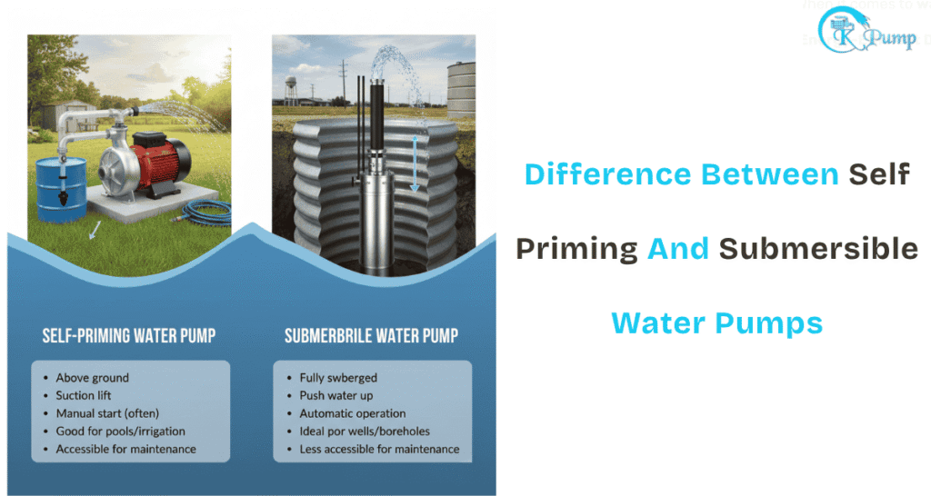 Difference Between Self Priming and Submersible Water Pumps - Ck Pump