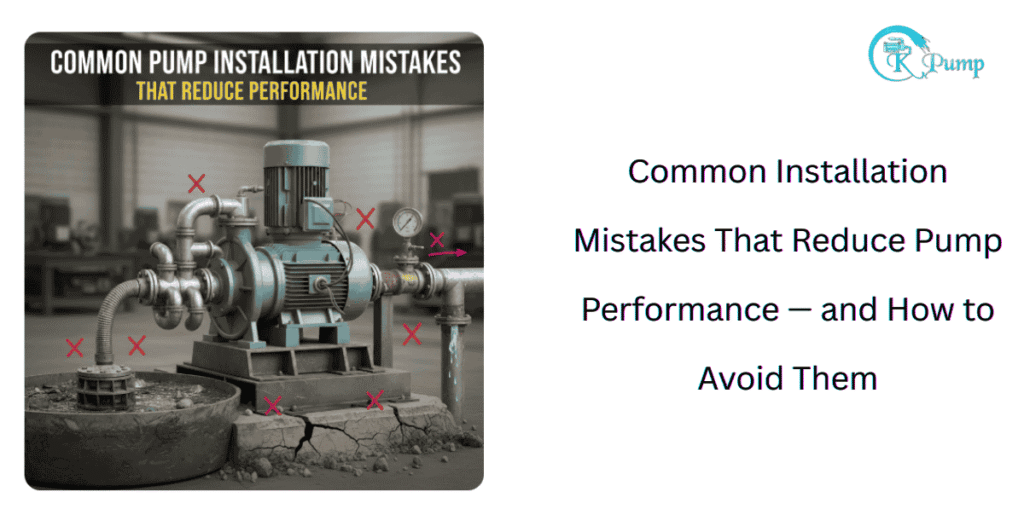 Common Installation Mistakes That Reduce Pump Performance — and How to Avoid Them