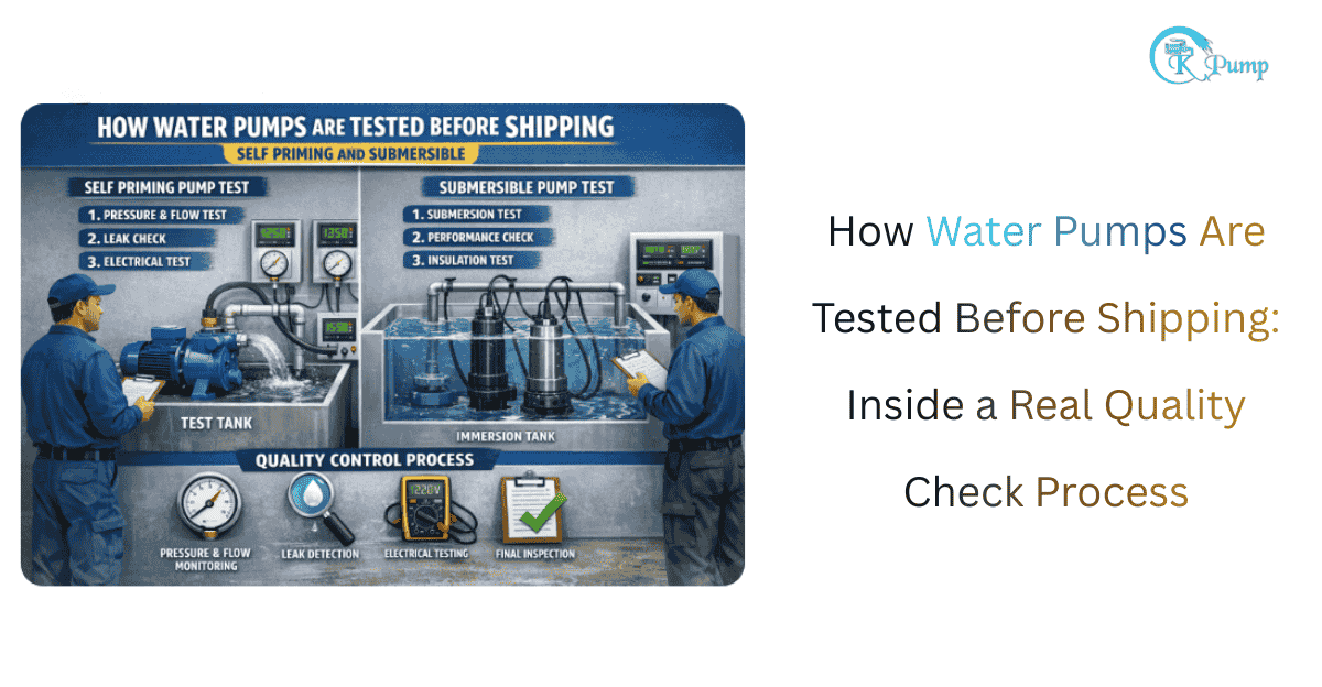 How Water Pumps Are Tested Before Shipping Inside a Real Quality Check Process