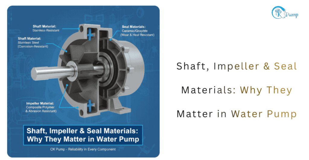 Shaft, Impeller & Seal Materials Why They Matter in Water Pump