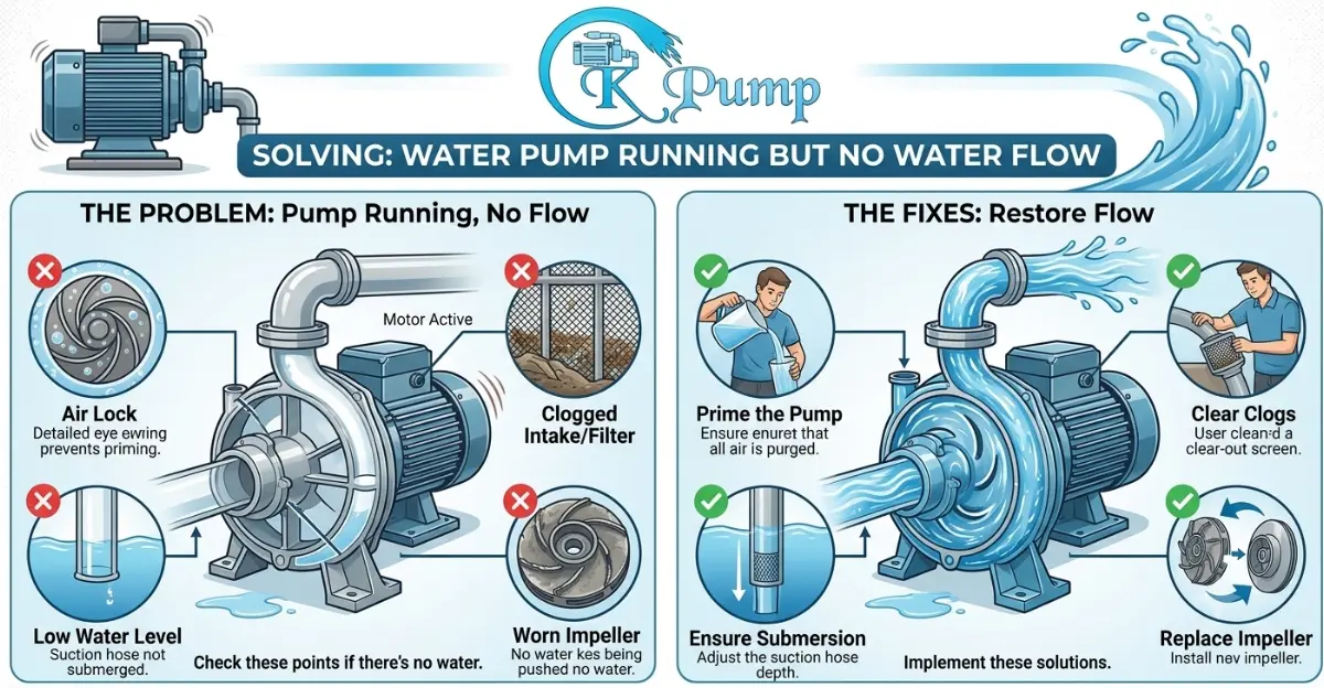 Water Pump Running But No Water Flow