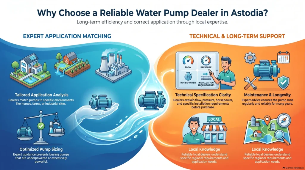 Why Choose a Reliable Water Pump Dealer in Astodia